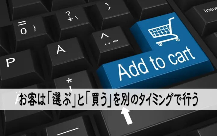 お客は「選ぶ」と「買う」を別のタイミングで行う
