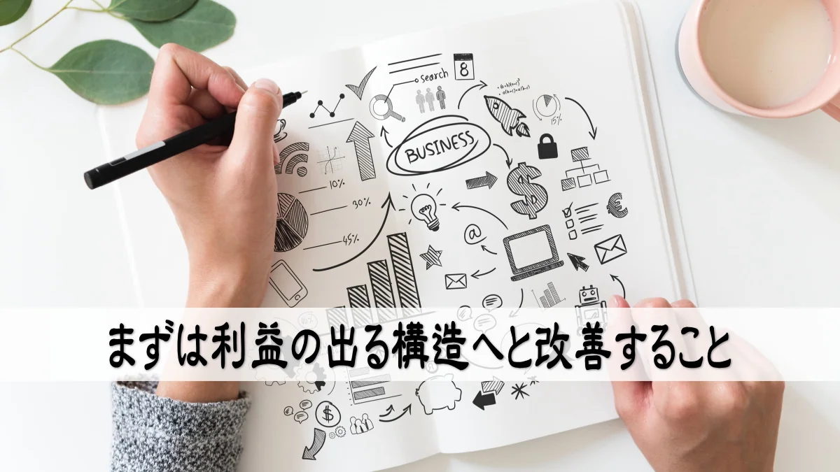 まずは利益の出る構造へと改善すること
