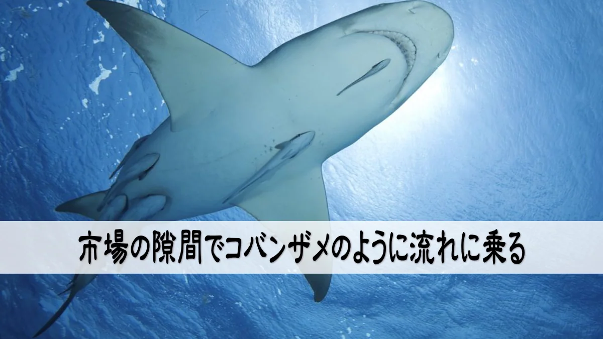 市場の隙間でコバンザメのように流れに乗る